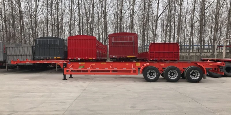 40ft Port Intermodal Skeleton Semi Trailer for Container Transport & Yard Shuttle